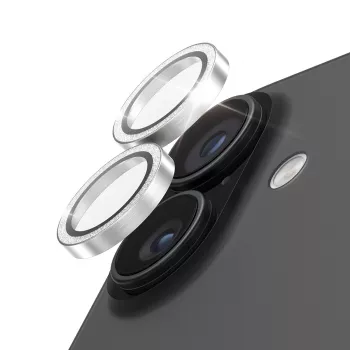 PanzerGlass Hoops Glitter Silver Camera Lens Protector, skirta iPhone 17 / iPhone 16 / 16 Plus