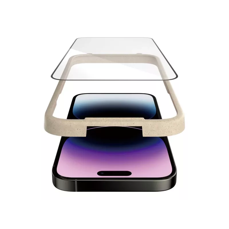 PanzerGlass Ultra-Wide Fit apsauginis stiklas, skirtas Apple iPhone 14 Pro Max (6,7 colio) – grūdintas stiklas, antibakterinis, 9H, su Easy Aligner įrankiu