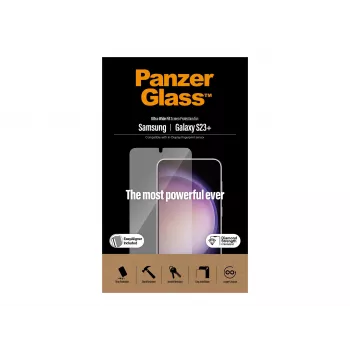 PanzerGlass Ultra-Wide Fit ekrano apsauginis stiklas, skirtas Samsung Galaxy S23+ su aplikatoriumi