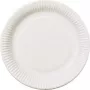 PAPSTAR pure vienkartinė lėkštė apvali 26 cm ypač tvirta balta iš cukranendrių bagaso 50 vienetų 11176