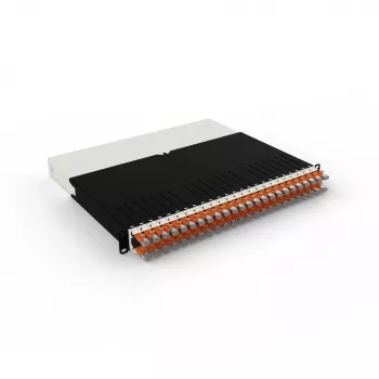 PATCHBOX 8RU STP CAT6A 8 prievadų ekranuotas skydelis (oranžinis) | Kur.lt