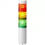 PATLITE LR4-302WJNW-RYG Signal Tower LED 3 pakopų Raudona/Geltona/Žalia 24V DC Su kabeliu Baltas