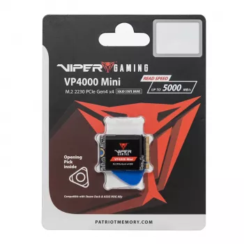 Patriot Viper VP4000 Mini 500GB M.2 2230 PCIe Gen4x4 NVMe SSD diskas