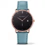 PAUL HEWITT Vyriškas laikrodis The Grand Atlantic Line 42mm rožinio aukso spalvos nerūdijančio plieno korpusas, juodas odinis dirželis PHTGARB23S