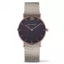 PAUL HEWITT Unisex Laikrodis PH-SA-RSTB25S 39mm Rožinio Aukso Nerūdijančio Plieno Korpusas Baltas Ciferblatas Juodas Odinis Dirželis