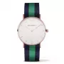 PAUL HEWITT Unisex Watch PH-SARSTWNG20 39mm Rose Gold Stainless Steel White Dial Green/White/Red NATO Strap