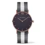 PAUL HEWITT Unisex Watch PSARSTBGRW20S (39mm) – Baltas smėlio spalvos ciferblatas, pilkas Perlon dirželis