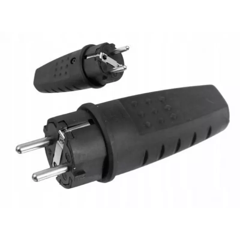 PAWBOL D.3158L LUX nešiojamas guminis maitinimo kištukas 250V 16A IP44 Schuko