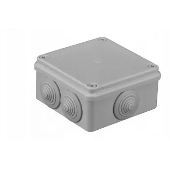 PAWBOL S-BOX 106 halogenų neturinti IP65 jungčių dėžutė 100x100x50 mm pilka