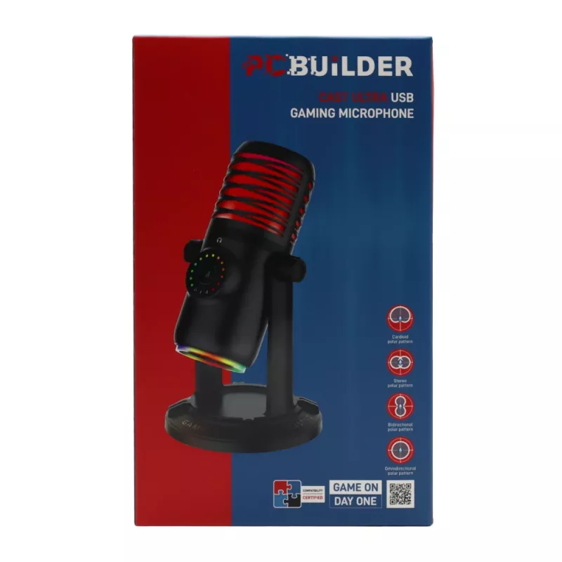 PCBuilder CAST ULTRA USB žaidimų mikrofonas