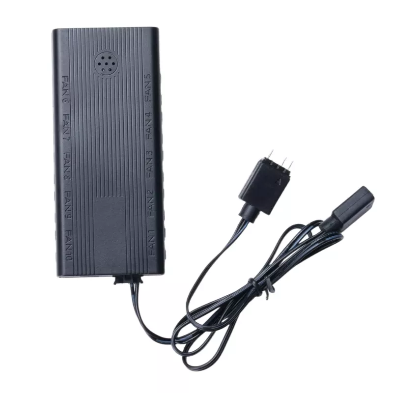PCBuilder TORNADO CHILL ARGB 120 mm ventiliatorių rinkinys - 3 vnt., adresuojamas RGB, PWM, hidraulinis guolis, 65 CFM, 6 prievadų hub'as