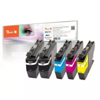 Peach PI500-267 Multipack suderinamos rašalo kasetės, skirtos Brother LC-3213 (5 vnt., juoda ir spalvota, 850/1375 puslapių)