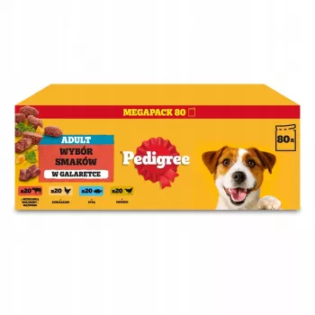 Pedigree Selection of Flavours with Vegetables in Jelly šlapias šunų ėdalas 80x100g