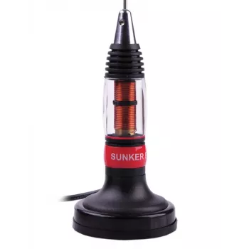 PEIYING Sunker Elite CB 119 CB antena su magnetu, 26.960-27.400 MHz, 100W, 50 Ohm, 65cm, PL-259, RG-58 4m