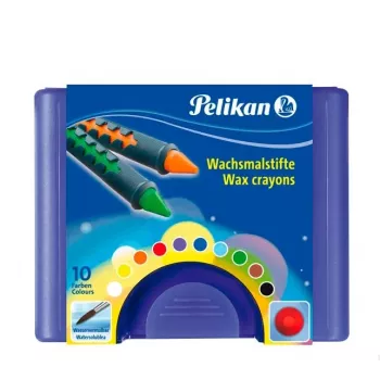 Pelikan K12 vaškiniai pieštukai, 10 spalvų, kartoninėje dėžutėje 723155