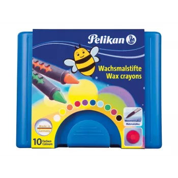 Pelikan K12 vaškiniai pieštukai, 10 spalvų, kartoninėje dėžutėje 723155