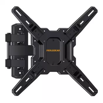 PERLEGEAR PGMF3 Fiksuotas TV laikiklis sienai 26-60 colių, 45 kg talpa, VESA 75x75 iki 400x400, itin plonas 25 mm profilis, juodas