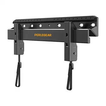 PERLEGEAR PGMT7 Full Motion TV Laikiklis 24-55 colių, Dvigubos Rankos Sukamasis Sieninis Laikiklis, Maks. Apkrova 45 kg, VESA 75x75 iki 400x400 mm, Juodas