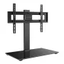 Perlegear PGTVS26-US 32-70 TV Mount Laisvai Pastatomas TV Stovas su Grūdinto Stiklo Pagrindu, Juodas