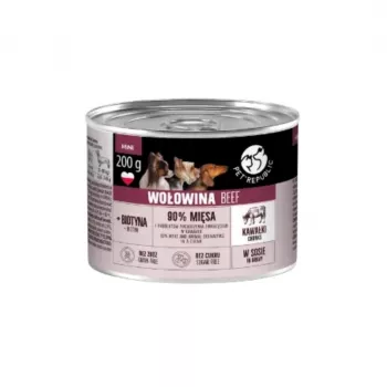 PET REPUBLIC Chunks with Beef in Sauce – šlapias šunų maistas – 200 g