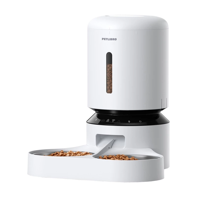 PETLIBRO Granary Food Dispenser su Dvigubu Dubenėliu, WiFi, 5L, Baltas