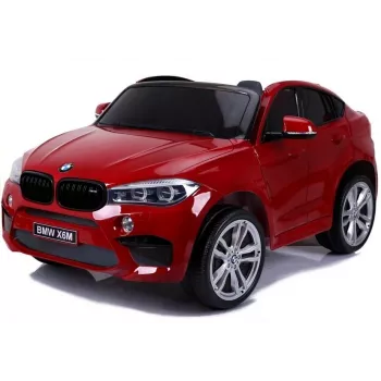 PETMEX baterijomis varomas automobilis naujas BMW X6M visureigis LED šviesos MP3 raudonas lakuotas