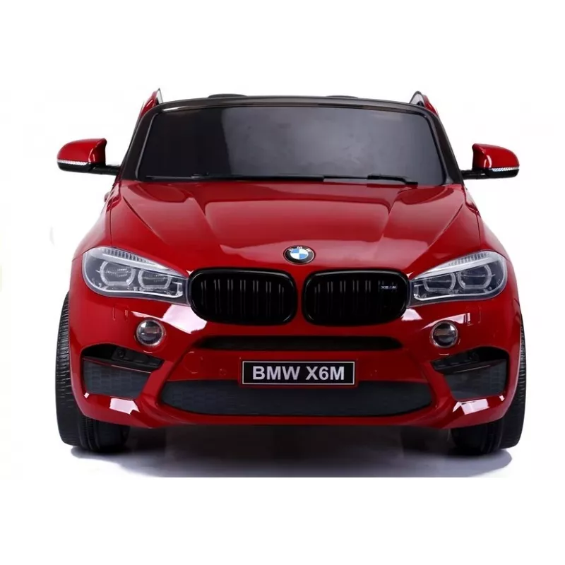 PETMEX baterijomis varomas automobilis naujas BMW X6M visureigis LED šviesos MP3 raudonas lakuotas