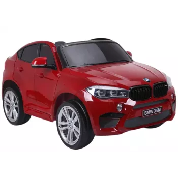 PETMEX baterijomis varomas automobilis naujas BMW X6M visureigis LED šviesos MP3 raudonas lakuotas