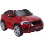 PETMEX baterijomis varomas automobilis naujas BMW X6M visureigis LED šviesos MP3 raudonas lakuotas