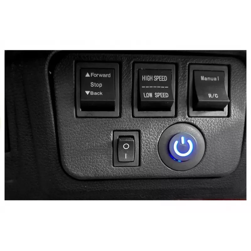 PETMEX baterijomis varomas džipas HP012 vaikams su LED lemputėmis ir MP3, juodas