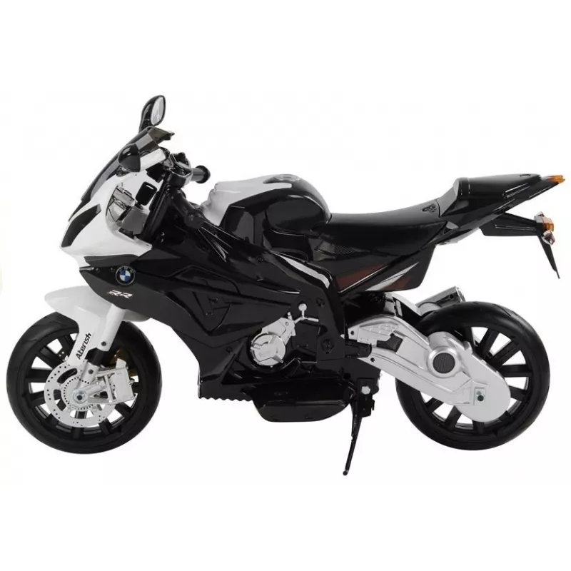 PETMEX BMW S1000RR vaikiškas motociklas su baterija, juodas triciklis