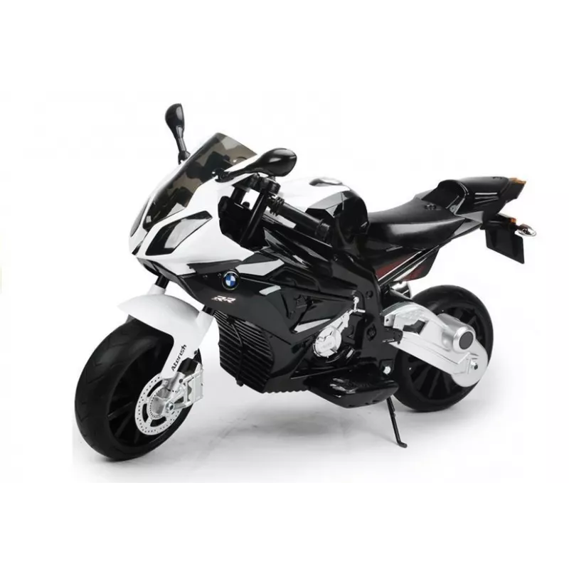 PETMEX BMW S1000RR vaikiškas motociklas su baterija, juodas triciklis