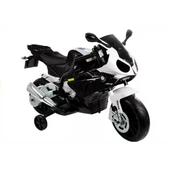 PETMEX BMW S1000RR vaikiškas motociklas su baterija, juodas triciklis