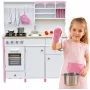 PETMEX Paula Wooden Kitchen for Children Pink White Opening Elements
