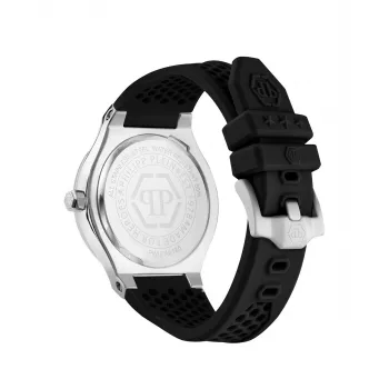 Philipp Plein vyriškas automatinis skeletoninis laikrodis PWUFA0125 44 mm juodas silikonas