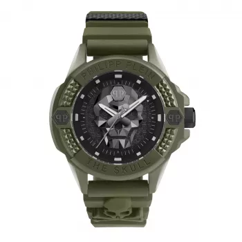 Philipp Plein PWUBA0423 Automatinis Skeleto Laikrodis 44mm Juodas Silikonas