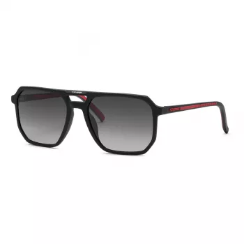 Philipp Plein Sport vyriški akiniai nuo saulės SSP032-580703 - juodas rėmelis, pilki lęšiai - 58/19/145 mm