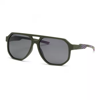 PHILIPP PLEIN SPORT SSP014-61J97P Vyriški akiniai nuo saulės – juodas rėmas, pilki poliarizuoti lęšiai 61/15/135 mm