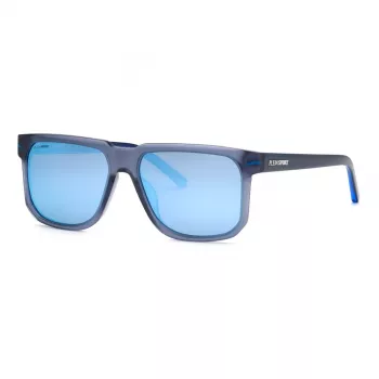 Philipp Plein Sport SSP037-59UA1P Vyriški akiniai nuo saulės – blizgaus juodo acetato rėmelis, dūminiai polikarbonato lęšiai, 59/16/150 mm