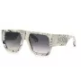 PHILIPP PLEIN SPP094M5409YL Vyriški Akiniai nuo Saulės – Acetatinis Rėmelis, Pilki Lęšiai, 54/18/145 mm