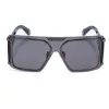 Philipp Plein SPP096M990I86 Vyriški Aviatoriaus Stiliaus Akiniai nuo Saulės, Metalinis Rėmelis, Juodi, Pilki Gradientiniai Lęšiai, UV400, 99 mm