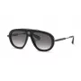 PHILIPP PLEIN SPP151V57700Y Vyrų Akiniai nuo Saulės – Juodas Acetatinis Rėmas, Pilki Polikarbonatiniai Lęšiai, 57 mm
