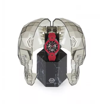 Philipp Plein The $kull King vyrų kvarcinis laikrodis PWPFA0524 44 mm juodas silikonas