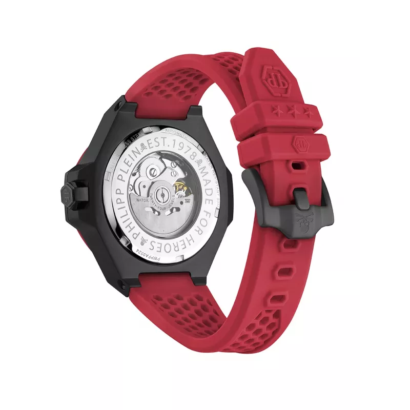 Philipp Plein The $kull King vyrų kvarcinis laikrodis PWPFA0524 44 mm juodas silikonas