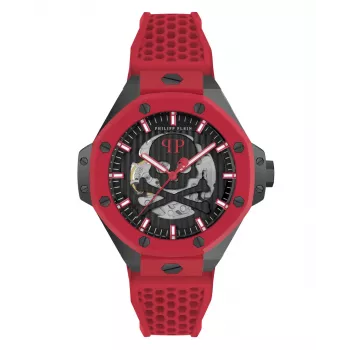 Philipp Plein The $kull King vyrų kvarcinis laikrodis PWPFA0524 44 mm juodas silikonas