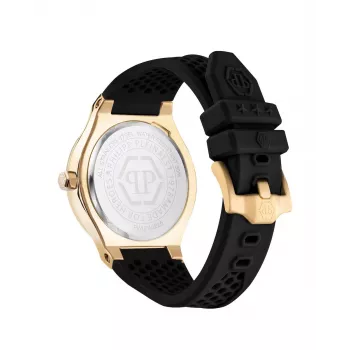 Philipp Plein The $kull Vyriškas Kvarcinis Laikrodis 44mm Nerūdijančio Plieno Korpusas Juodas Silikoninis Dirželis PWUFA0225