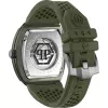 Philipp Plein The $kull vyrų laikrodis PWVBA0223 44mm nerūdijantis plienas kvarcinis juodas ciferblatas silikoninis dirželis