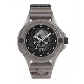 Philipp Plein The Skeleton vyrų laikrodis PWUBA0323 44mm juodas IP nerūdijantis plienas silikonas