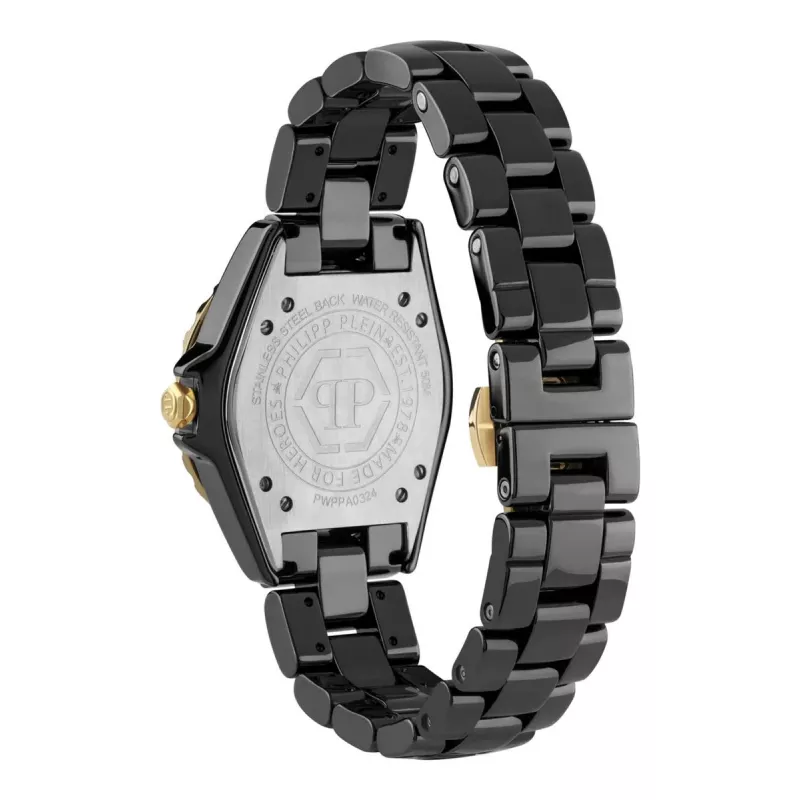 Philipp Plein The Skull moteriškas laikrodis 38mm nerūdijantis plienas juodas silikonas PWPPA0324