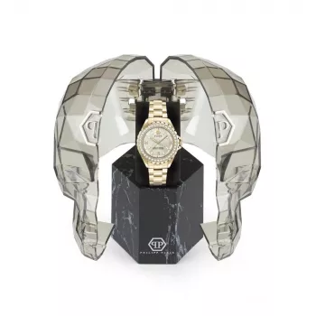 Philipp Plein Moteriškas Laikrodis PWPOA0624 The G.O.A.T. Quartz Analoginis 38 mm Rožinio Aukso Spalvos